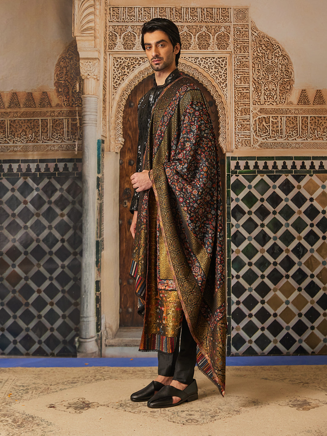 Pashmoda Mens Kaani Shawl (Size: 101x203 Cm)