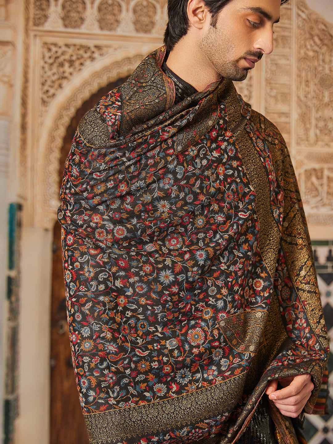 Pashmoda Mens Kaani Shawl (Size: 101x203 Cm)