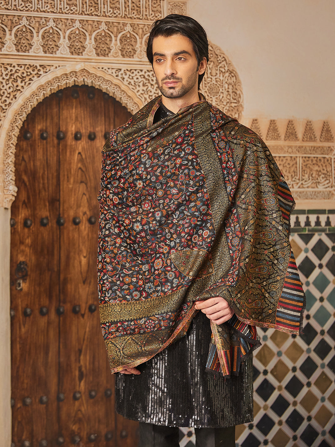 Pashmoda Mens Kaani Shawl (Size: 101x203 Cm)