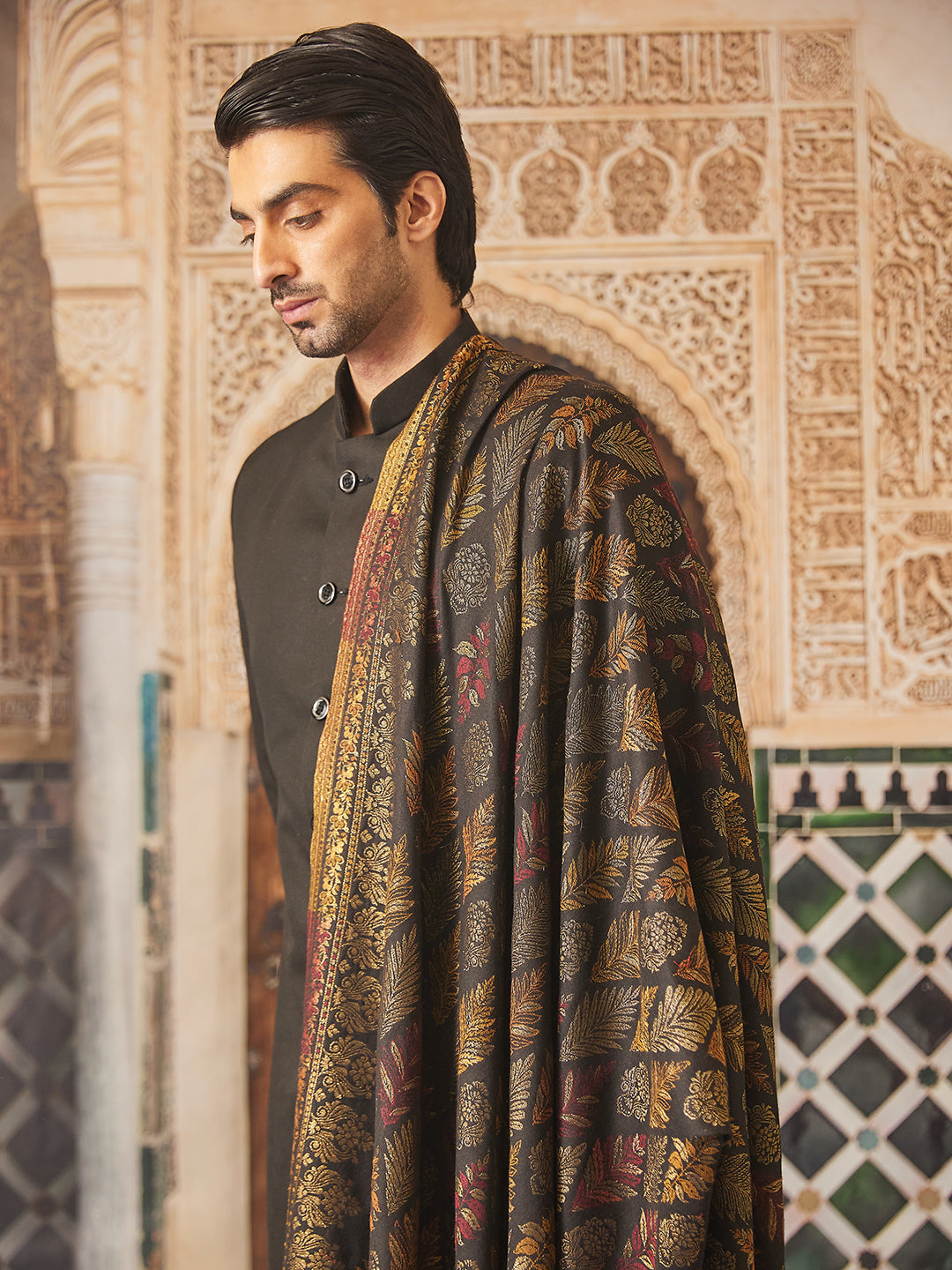 Pashmoda Mens Kaani Shawl (Size: 101x203 Cm)