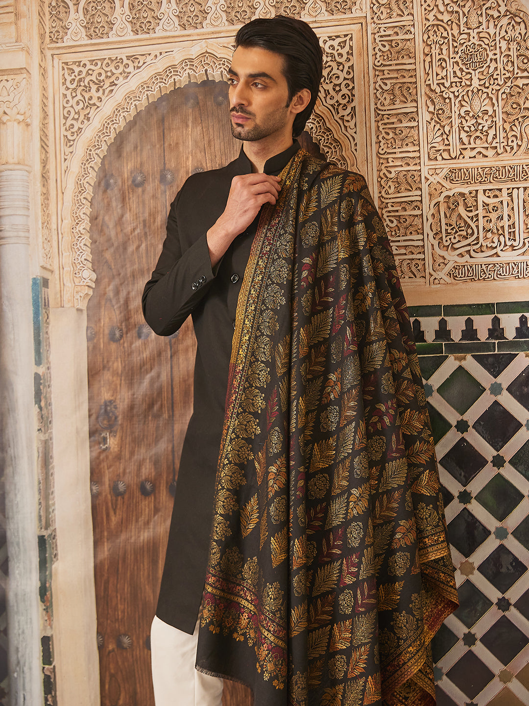 Pashmoda Mens Kaani Shawl (Size: 101x203 Cm)