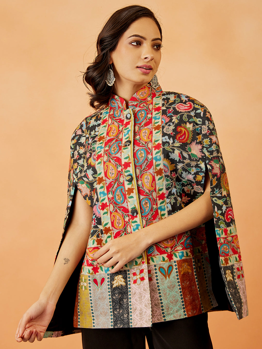 Kalamkari Embroidered Cape