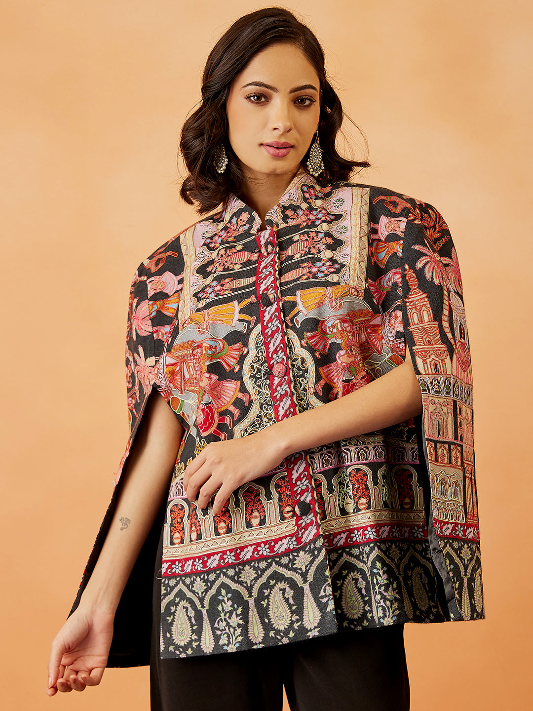 Kalamkari Embroidered Cape