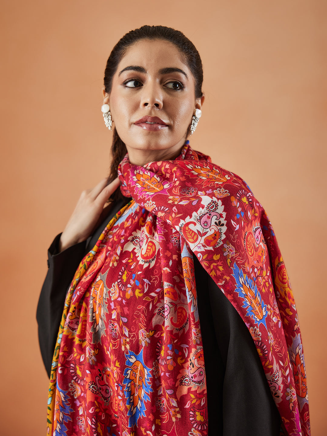 Women Shahnaaz Fine Soft Bamboo Fibre Stole (Size : 71X203 CM)