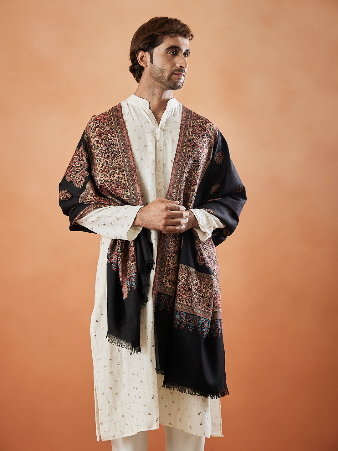 Men Noorani Jamawar Shawl (Size: 101x203 Cm)