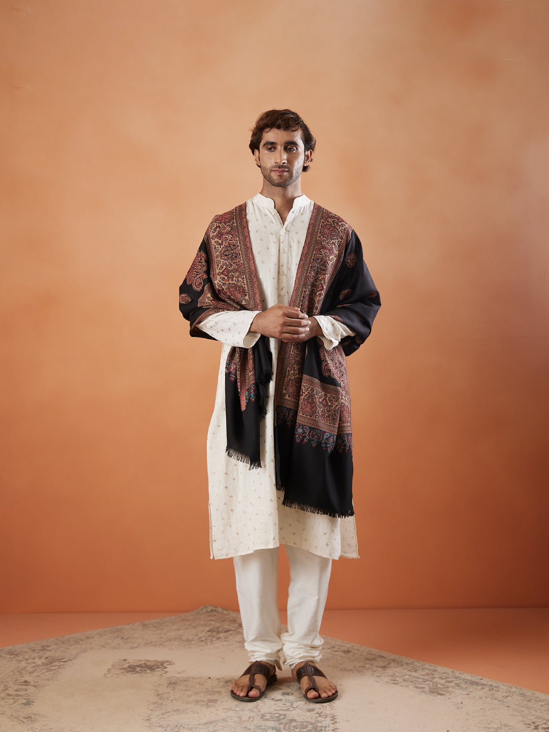 Men Noorani Jamawar Shawl (Size: 101x203 Cm)