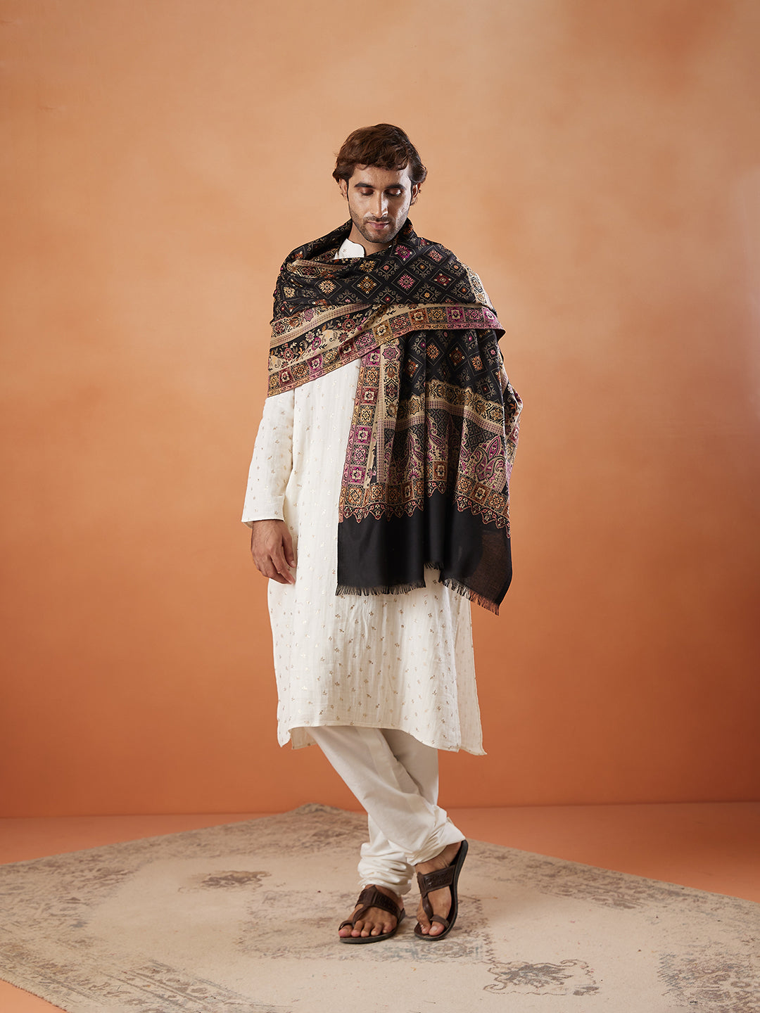 Men Jamawar Shawl (Size: 101x203 Cm)