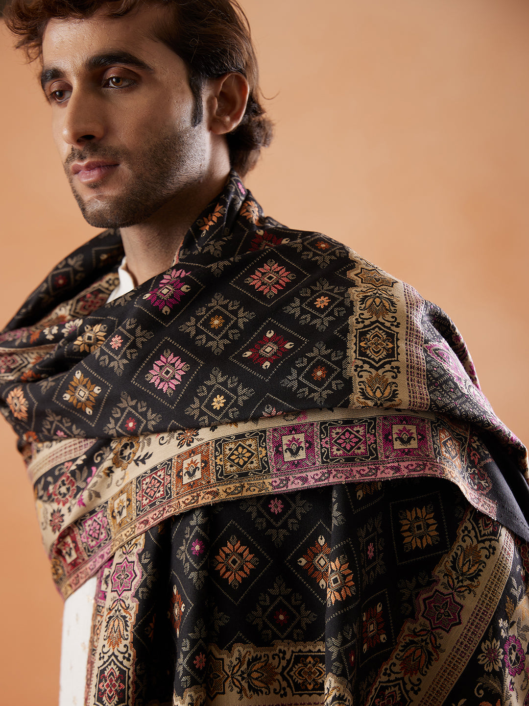 Men Jamawar Shawl (Size: 101x203 Cm)