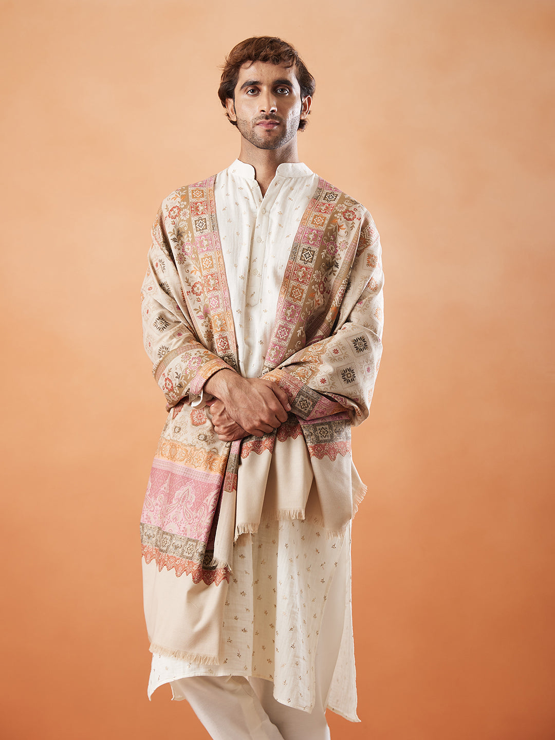 Men Noorani Jamawar Shawl (Size: 101x203 Cm)