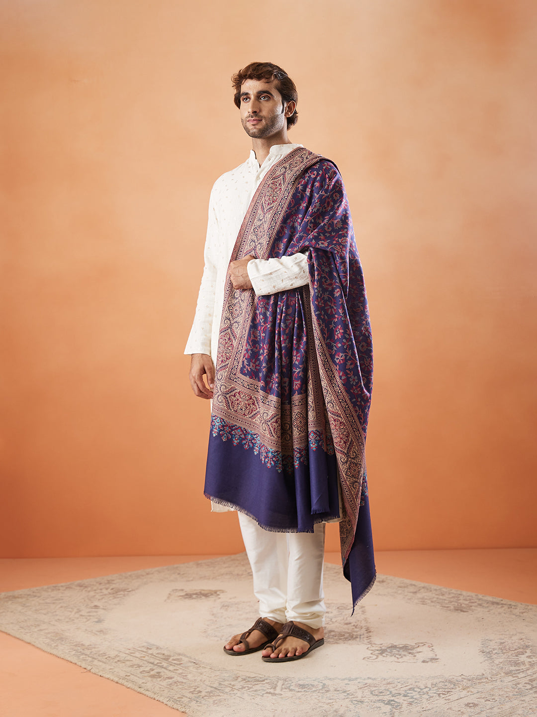 Men Khwabida Jamawar Shawl (Size: 101x203 Cm)