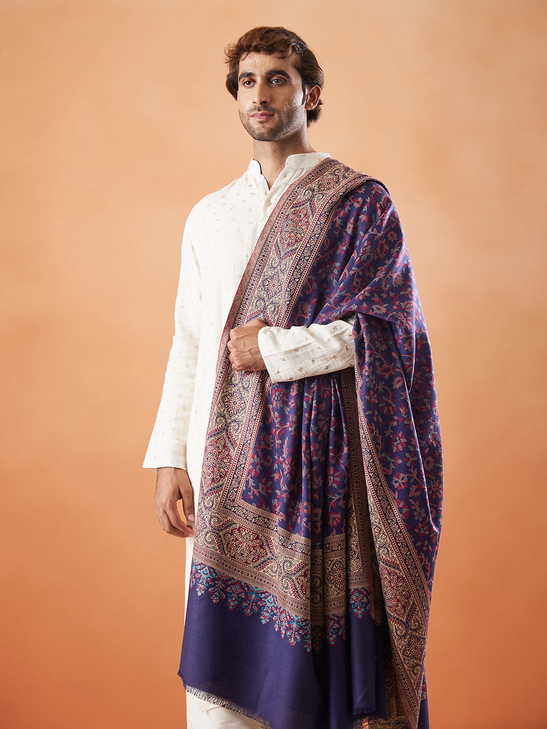 Men Khwabida Jamawar Shawl (Size: 101x203 Cm)