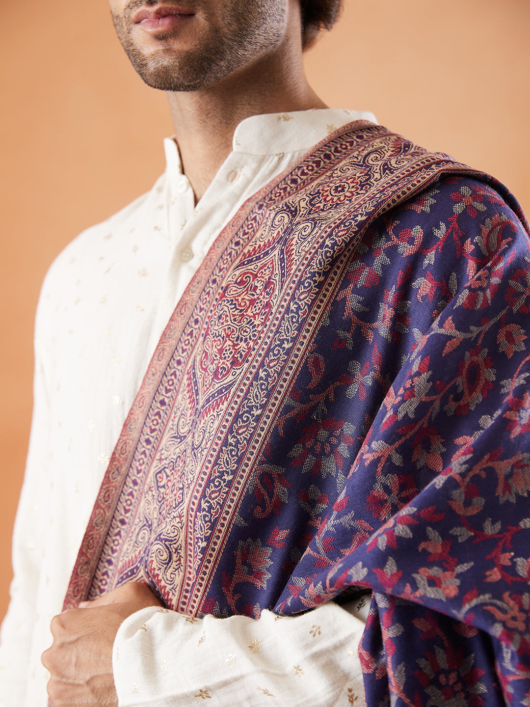 Men Khwabida Jamawar Shawl (Size: 101x203 Cm)