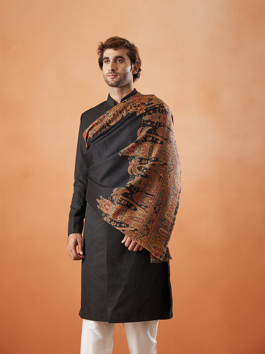 Men Rajwada Kaani Shawl (Size: 101x203 Cm)