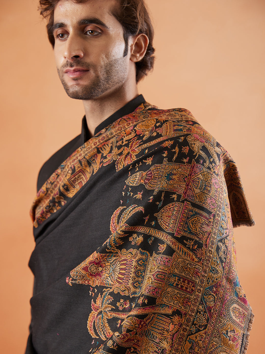 Men Rajwada Kaani Shawl (Size: 101x203 Cm)