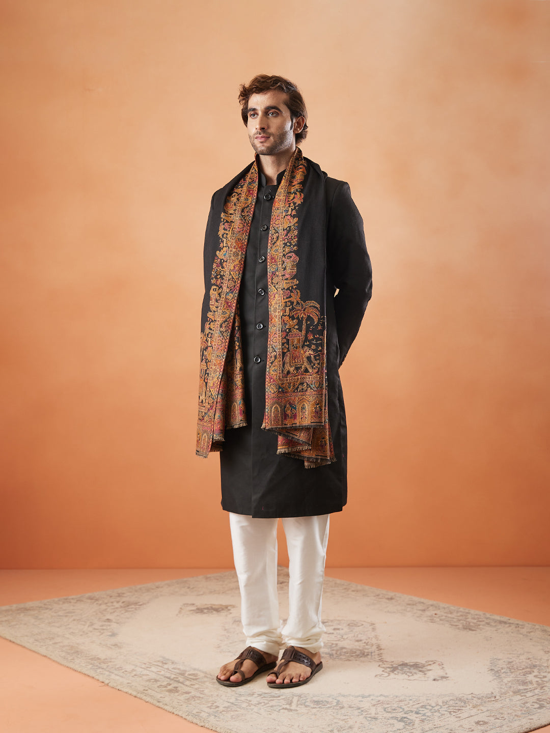 Men Rajwada Kaani Shawl (Size: 101x203 Cm)