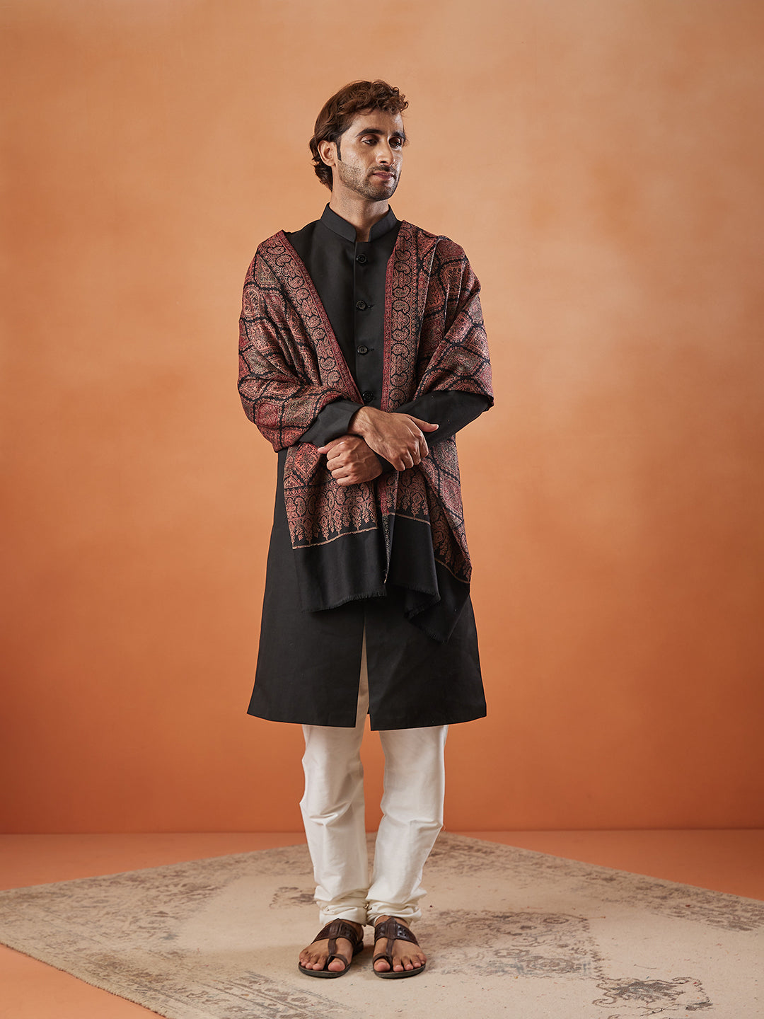 Men Shabnam Jamawar Shawl (Size: 101x203 Cm)