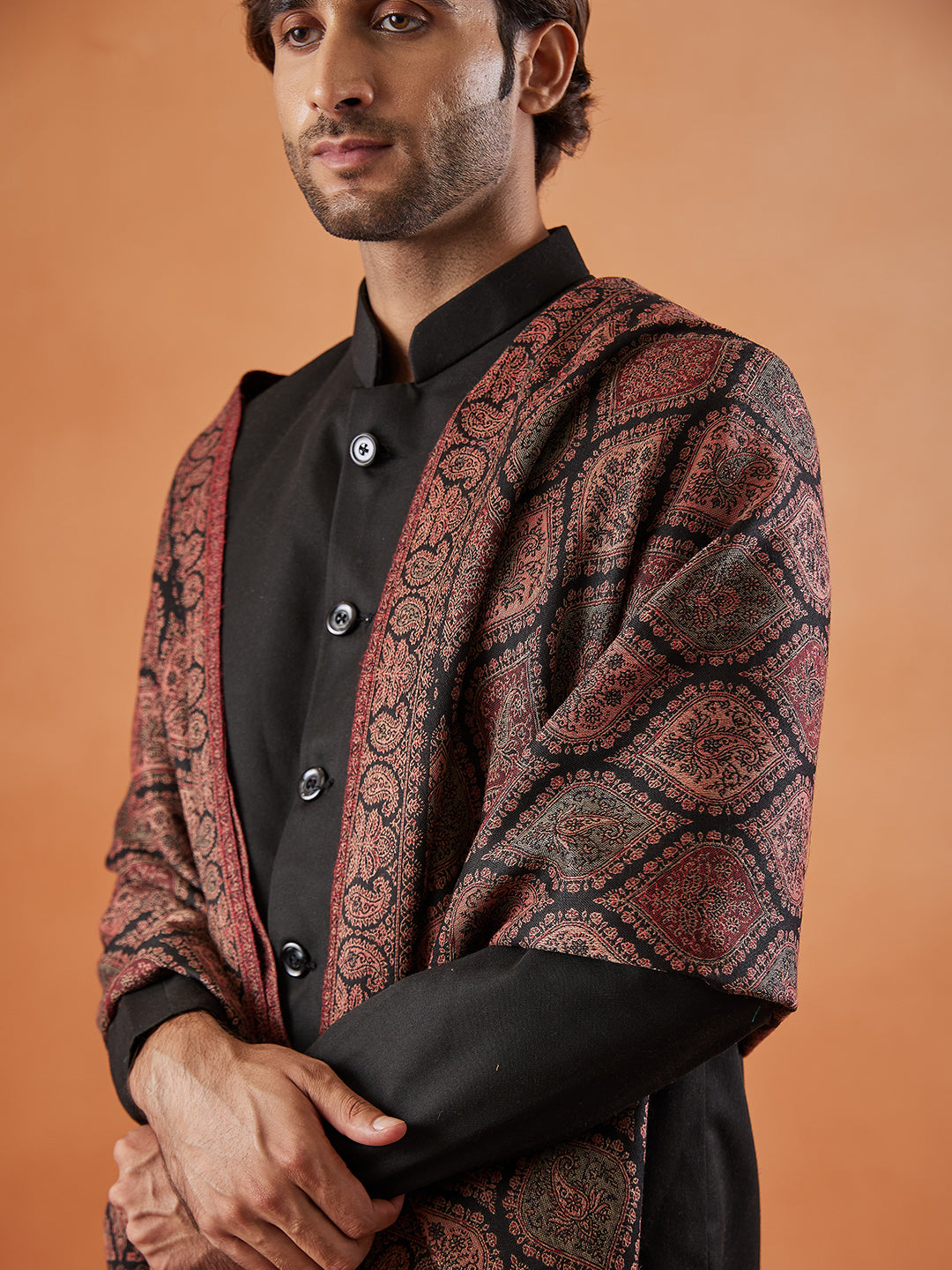 Men Shabnam Jamawar Shawl (Size: 101x203 Cm)