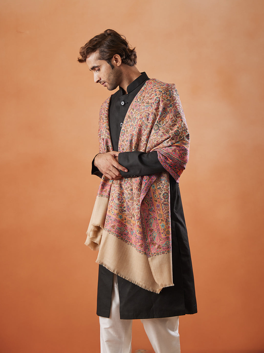 Mens Gulzar Kaani Shawl (Size: 101x203 Cm)