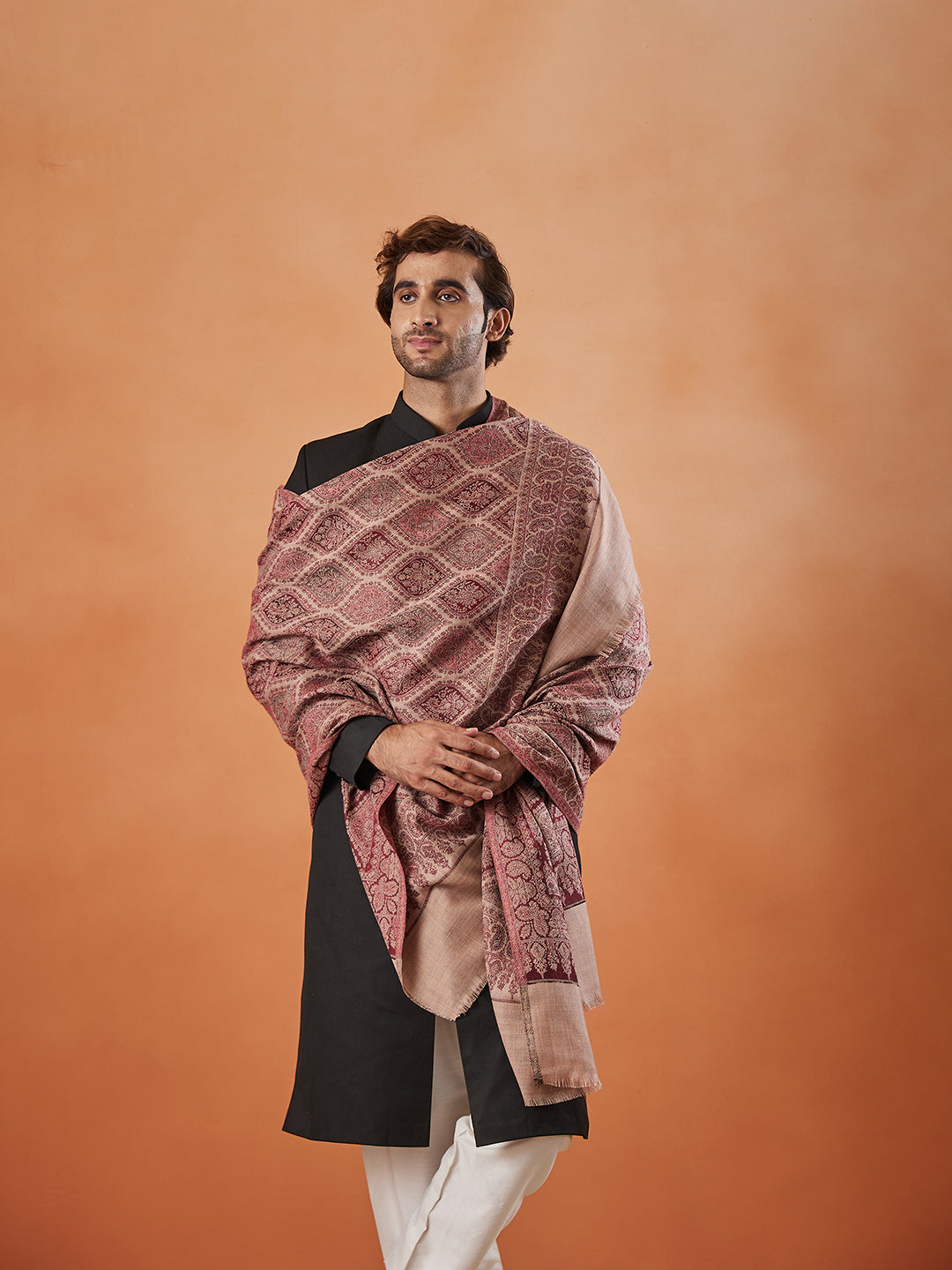 Men Shabnam Jamawar Shawl (Size: 101x203 Cm)