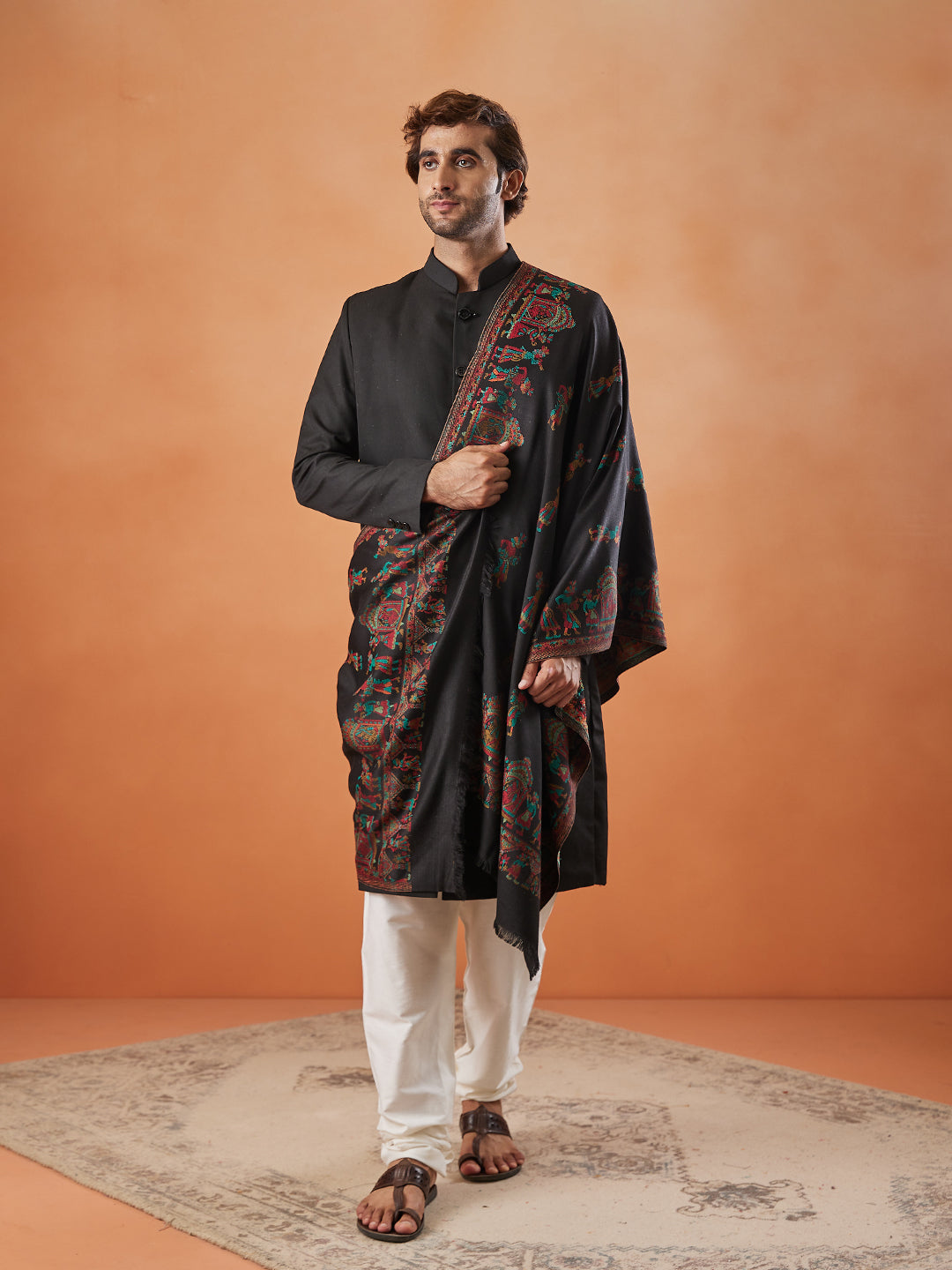 Men Pari Mahal Kaani Stole (Size 71x203 cm)