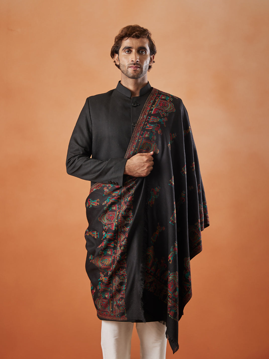 Men Pari Mahal Kaani Stole (Size 71x203 cm)