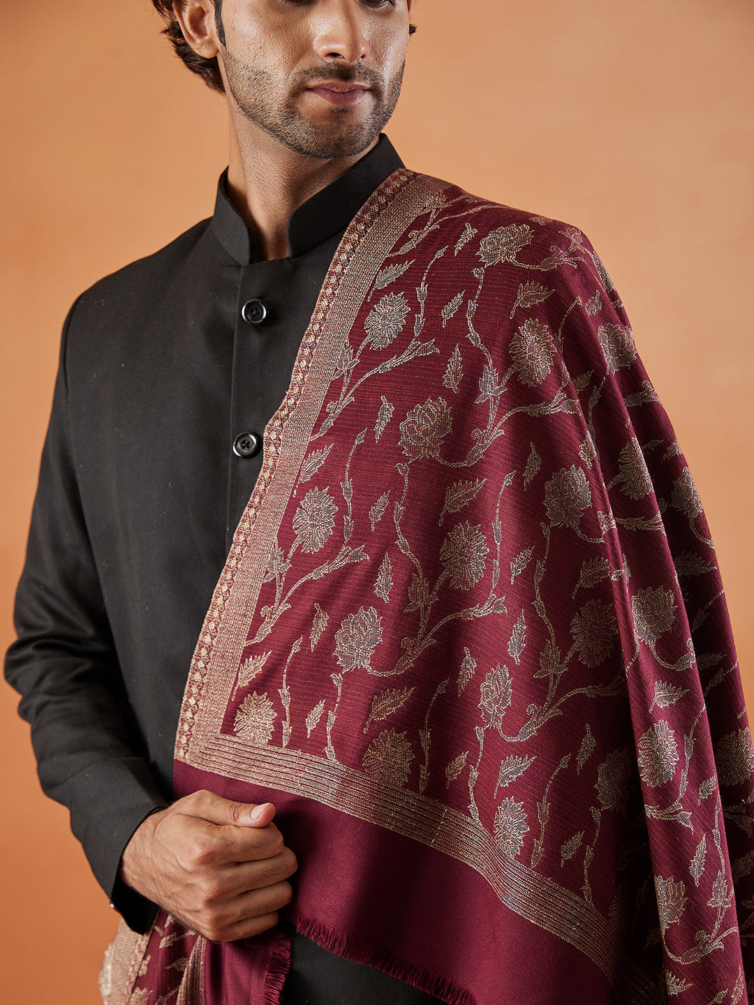 Men Gul-e-Mohabbat Kaani Stole (Size 71x203 cm)