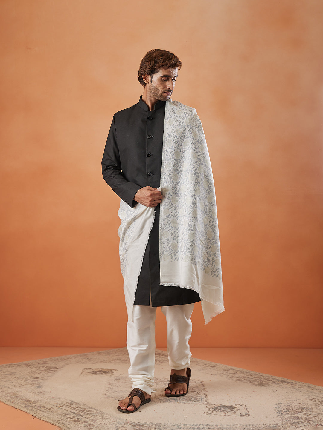 Men Gulnari Kaani Stole (Size 71x203 cm)