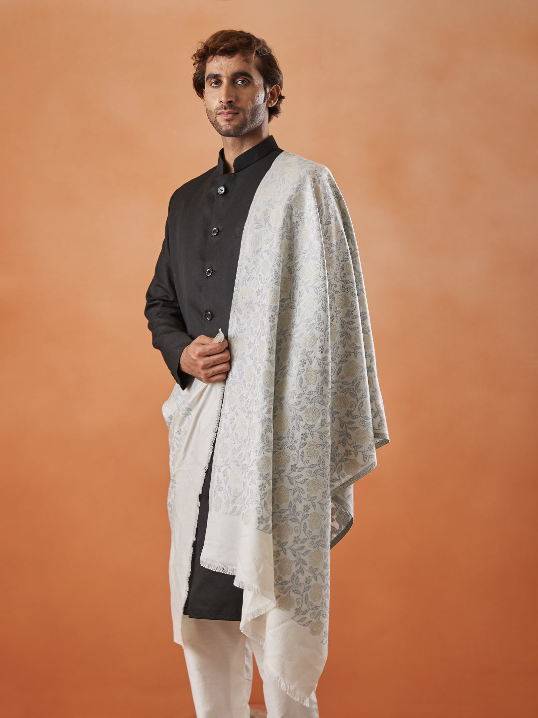 Men Gulnari Kaani Stole (Size 71x203 cm)