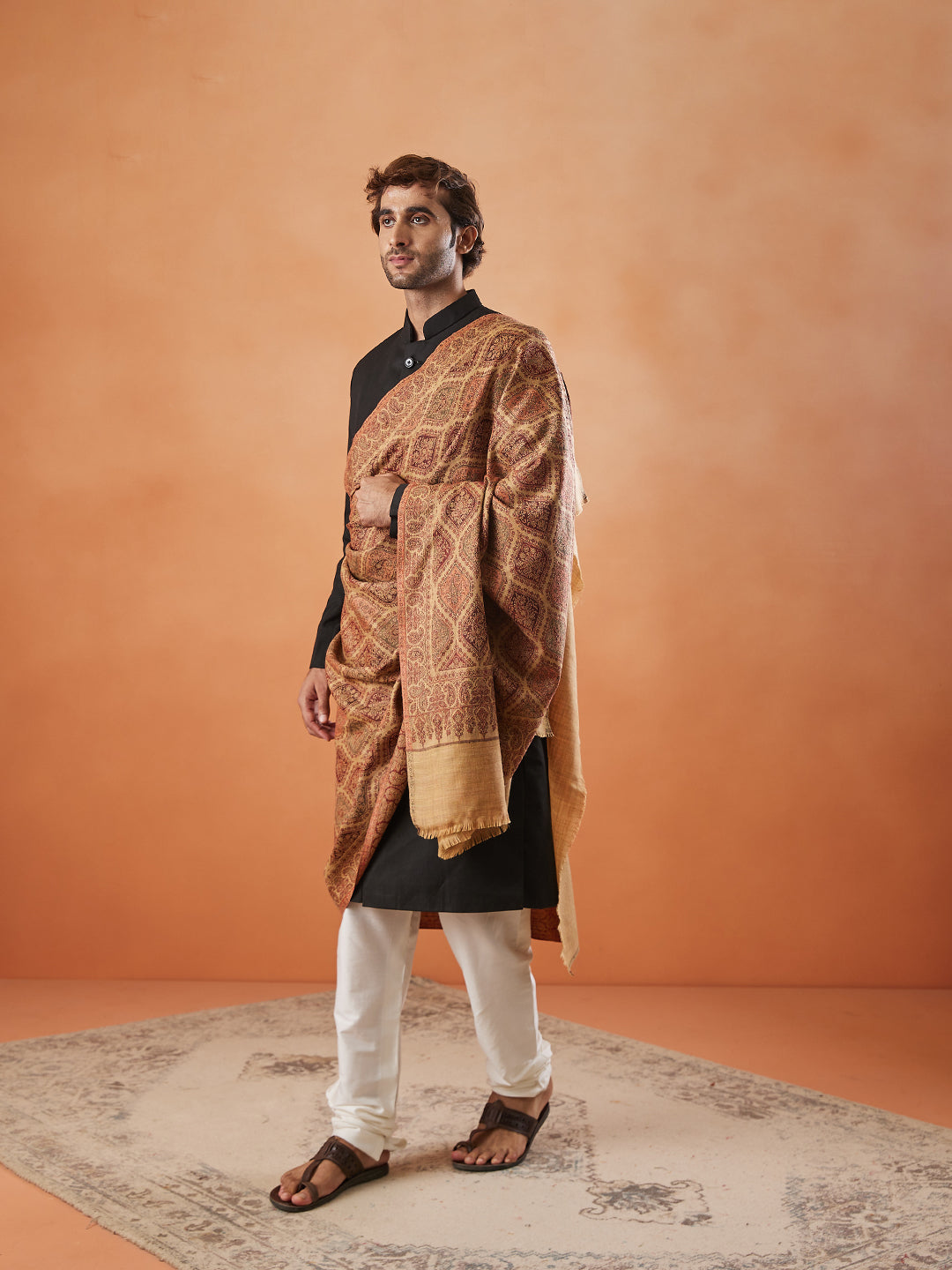 Men Shabnam Jamawar Shawl (Size: 101x203 Cm)