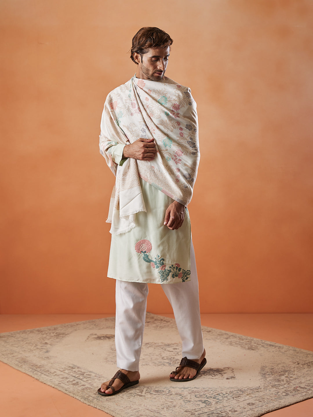 Men Shalimar Kaani Stole (Size 71x203 cm)