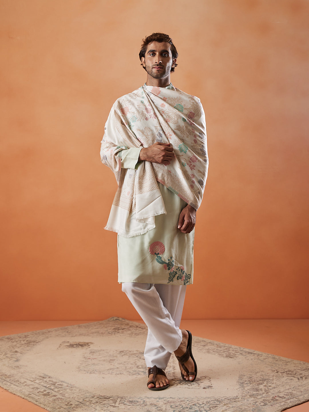 Men Shalimar Kaani Stole (Size 71x203 cm)