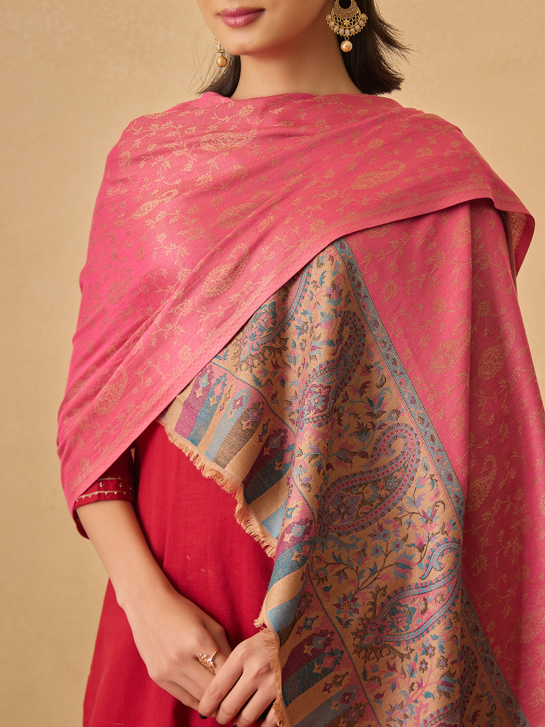 Pashmoda Women Gulpari Kaani Stole (Size : 71X203 CM)