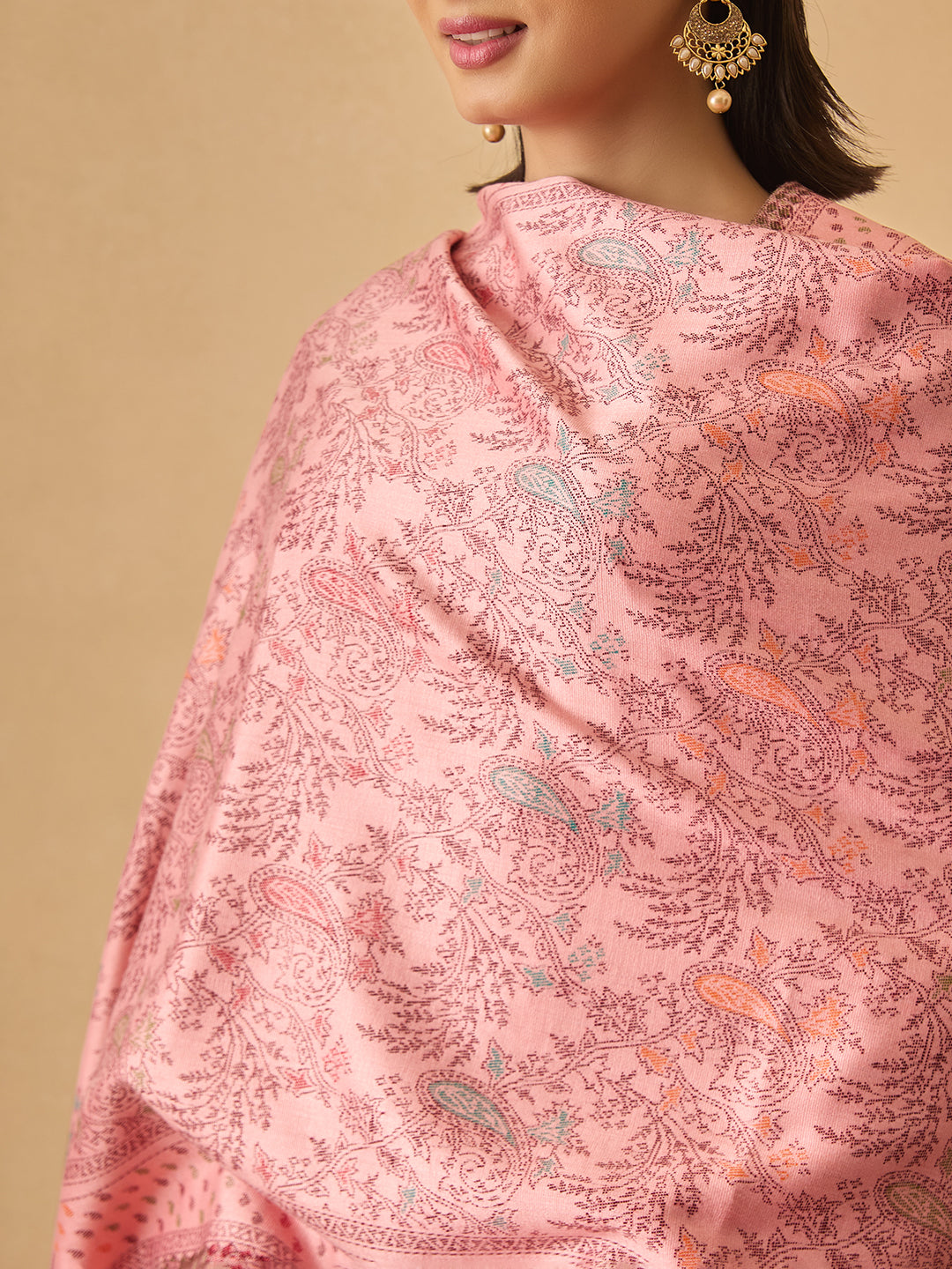 Pashmoda Women Paisley Harmony Kaani Stole (Size : 71X203 CM)