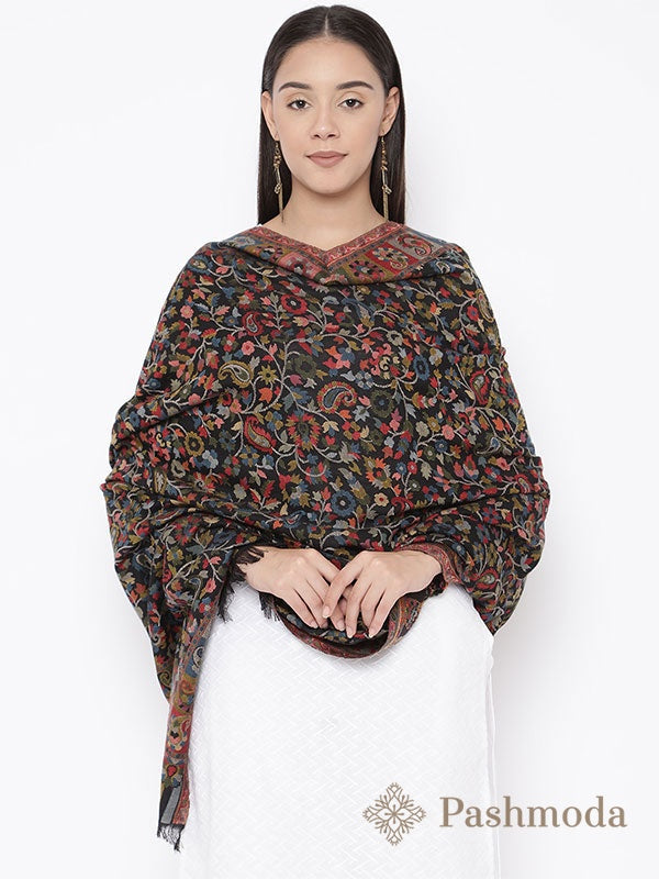 Women's Bahaar Kaani shawl with Pashmoda watermark