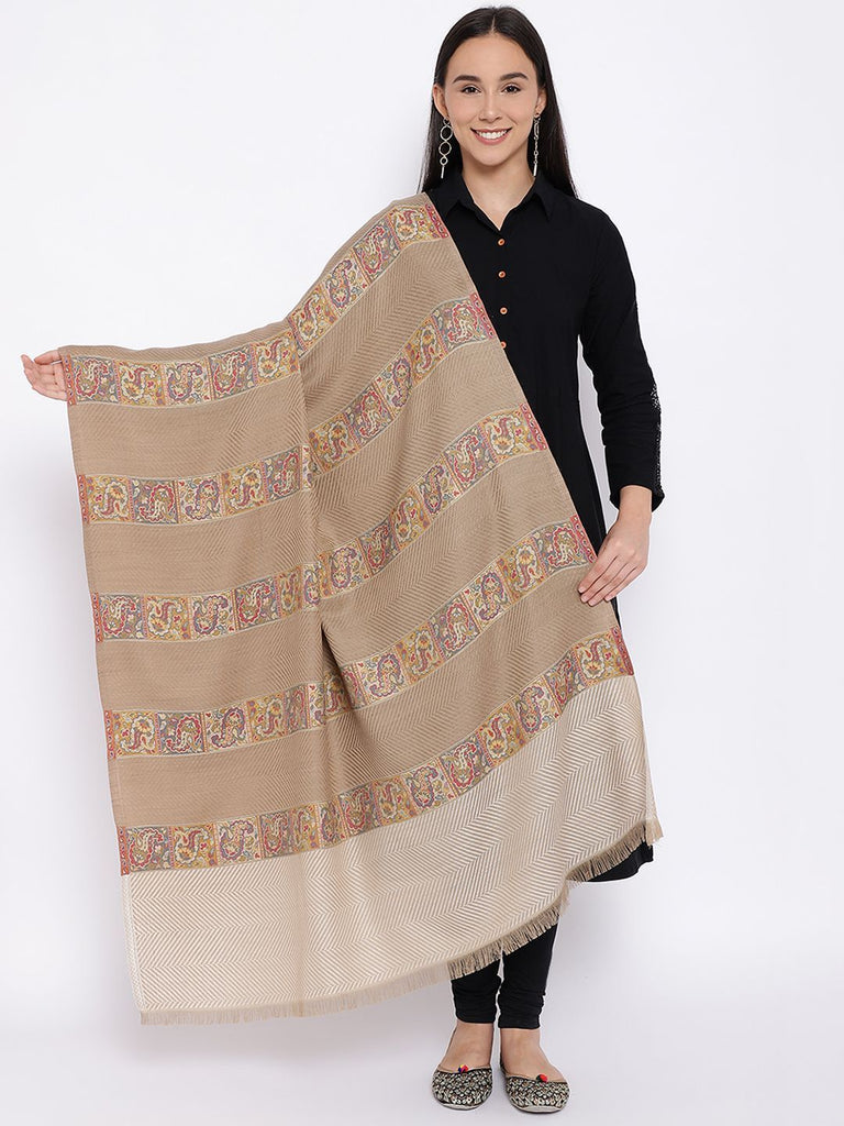 Kaani Wool Blend Kashmiri Shawl (Size: 101 X 203 CM) – Pashmoda