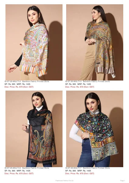 Women Bamboo Stoles catalogue cover