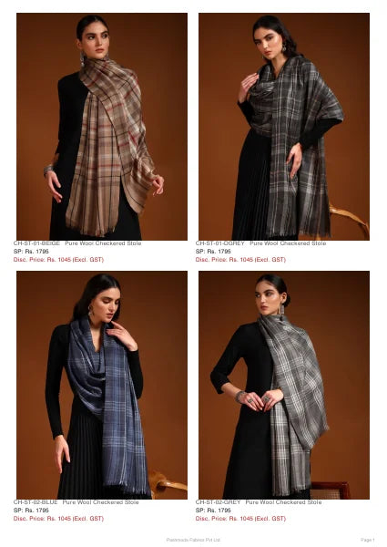 Women Checkered Stoles catalogue cover