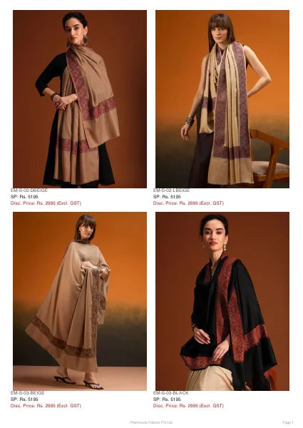 Women Embroidered Shawls and Stoles catalogue cover