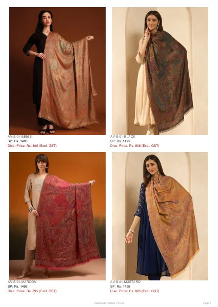 Women Kaani Shawls and Stoles catalogue cover