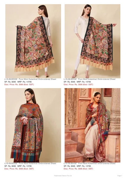 Women Kalamkari Shawls and Stoles catalogue cover