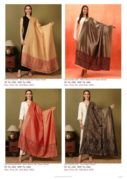 Women Zari Shawls and Stoles catalogue cover